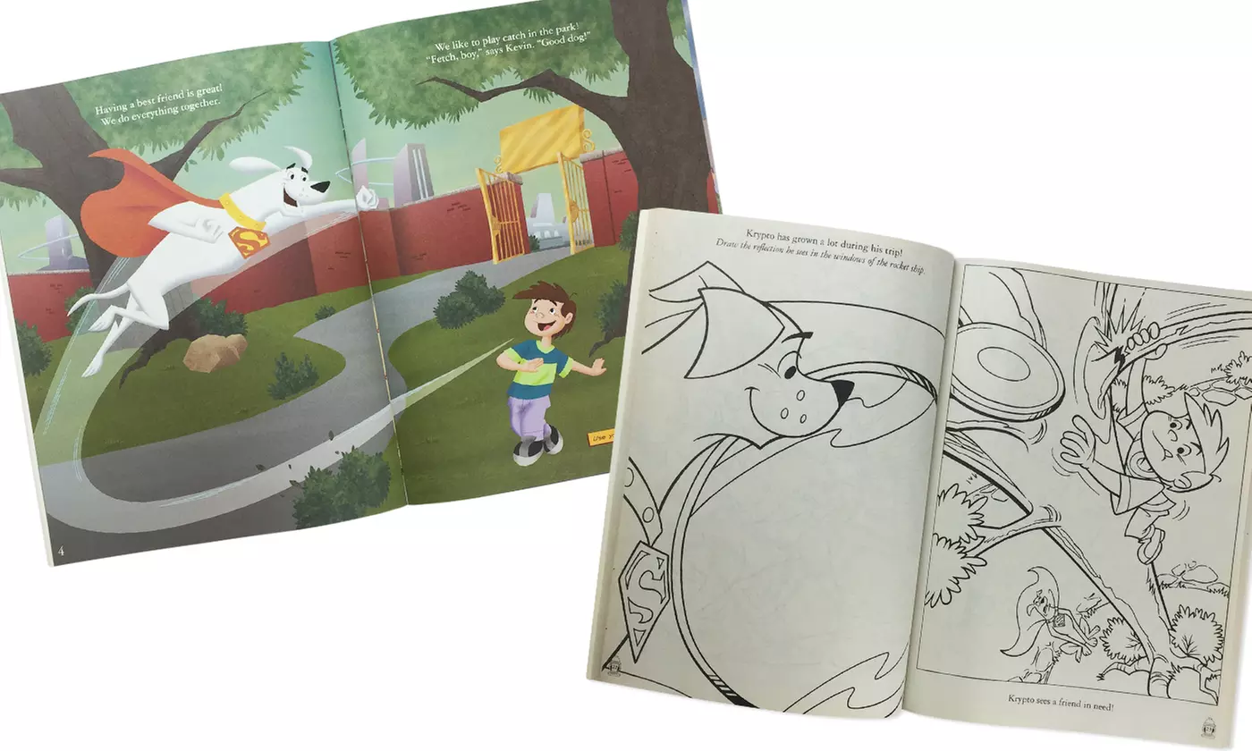 Krypto the Superdog Children's Coloring Book Set - Second Medium