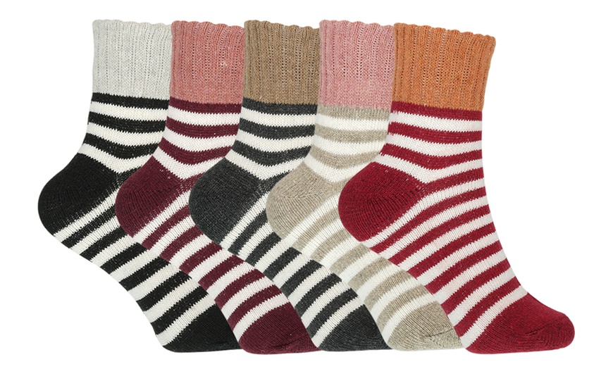 Image 1: 1 ou 2 lots de 5 paires de chaussettes thermiques pour femmes