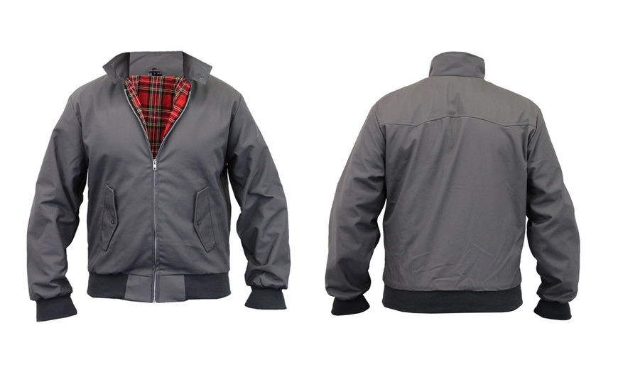 Image 5: Men's Tartan Lined Retro Bomber Jacket