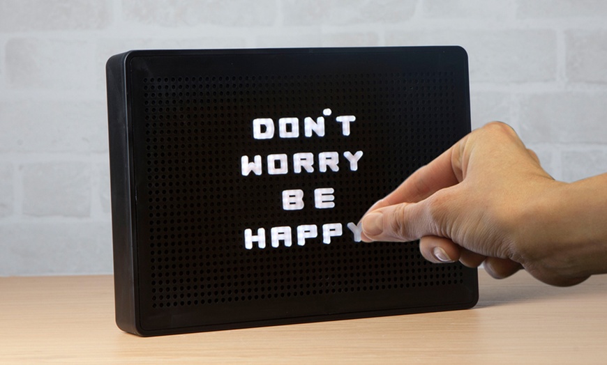 Image 1: Light-Up Peg Message Board