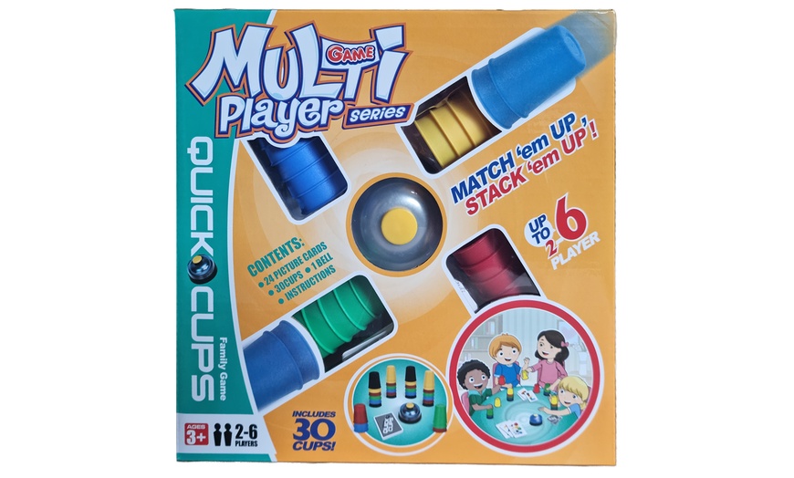 Image 7: Speedy Family Matching Quick Cup Stacking Board Game
