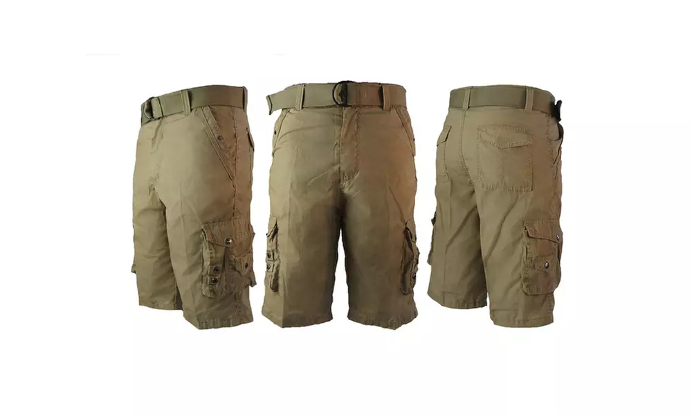 Clearance Chams Men's Twill Belted Cargo Shorts (32-42) - Image 7