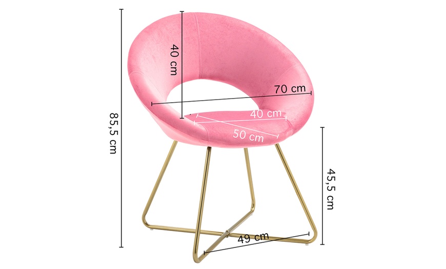 Image 10: Fauteuil rond en velours