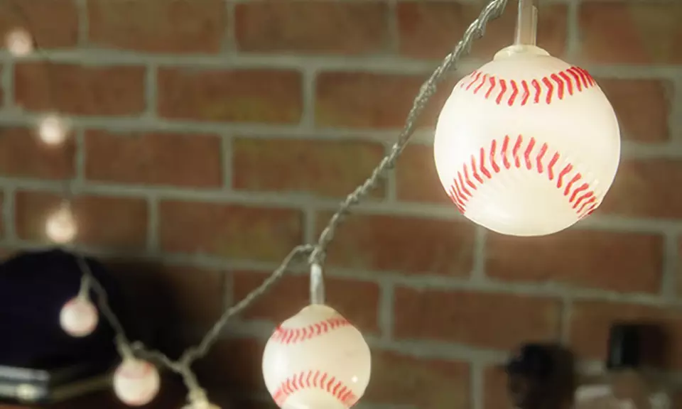 Baseball 10' or 20' LED String Lights - Primary Image