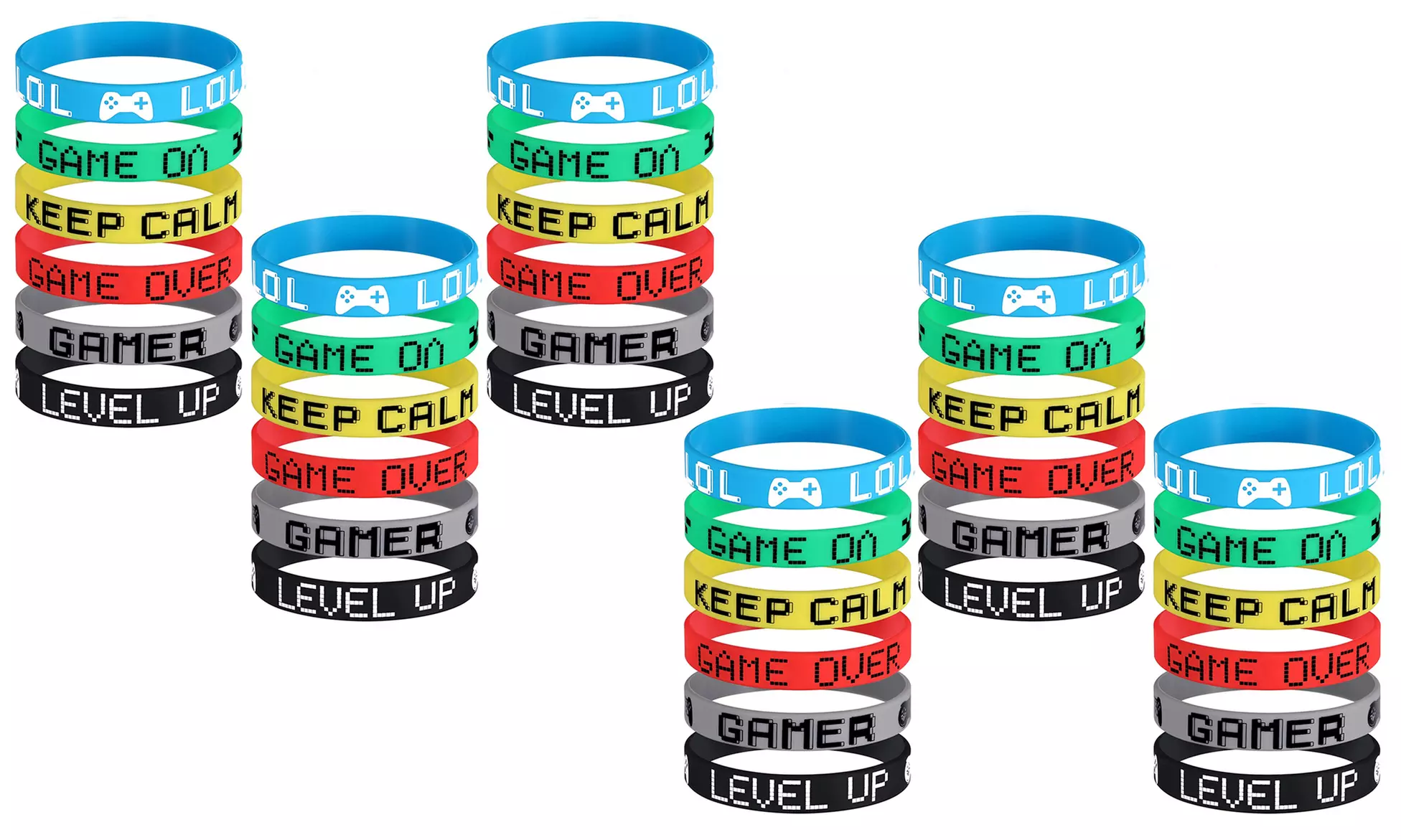 Pack de 18 pulseras gamer en 6 diseños - Second Medium