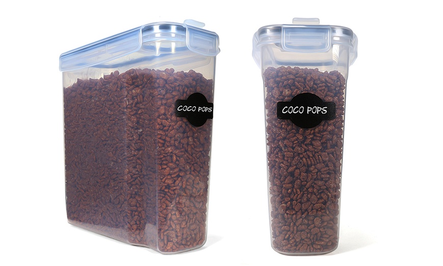 Image 3: Three-Piece 1.2L Plastic Food Storage Container Set