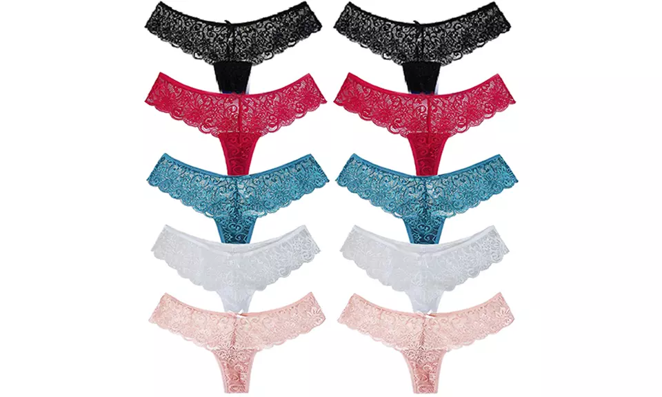 Lot de 5 tangas en dentelle - Second Medium