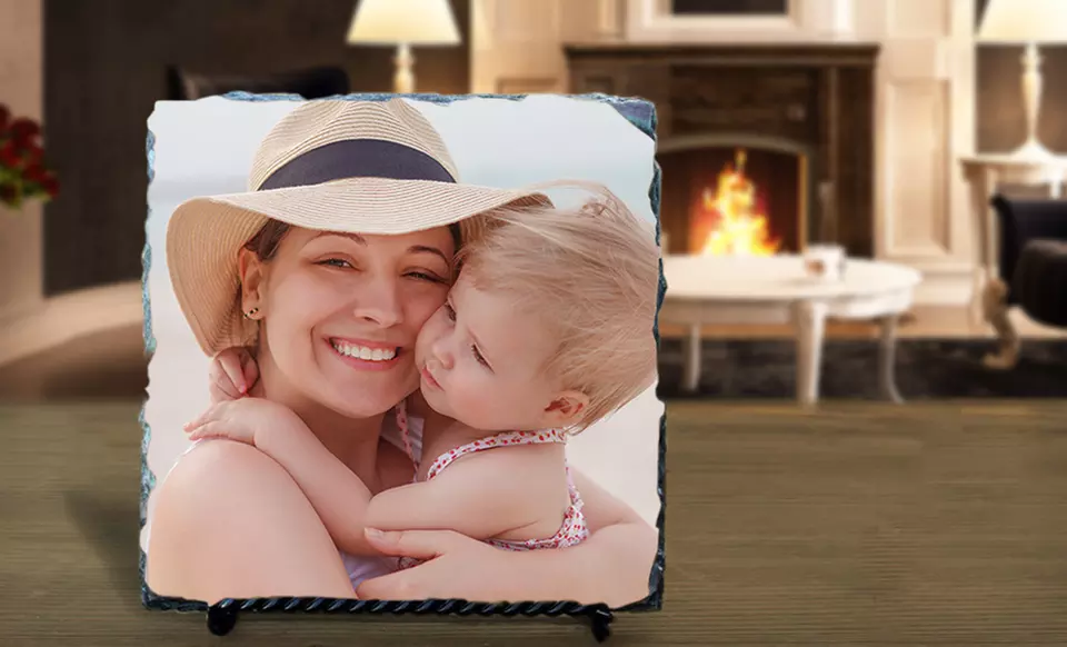 8"x6" or 12"x12" Custom Stone Slate Photo Prints from PrinterPix - Second Medium