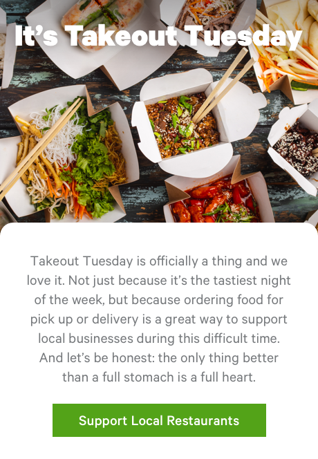 It's Takeout Tuesday