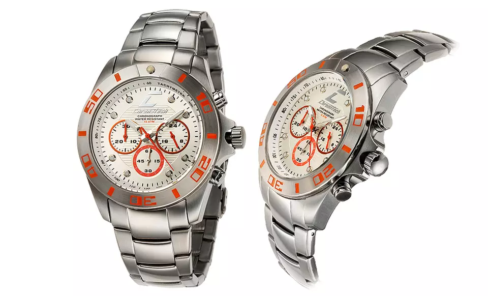 Chronotech Men's Chronograph Watches. Multiple Styles Available. Free Returns. - Second Medium