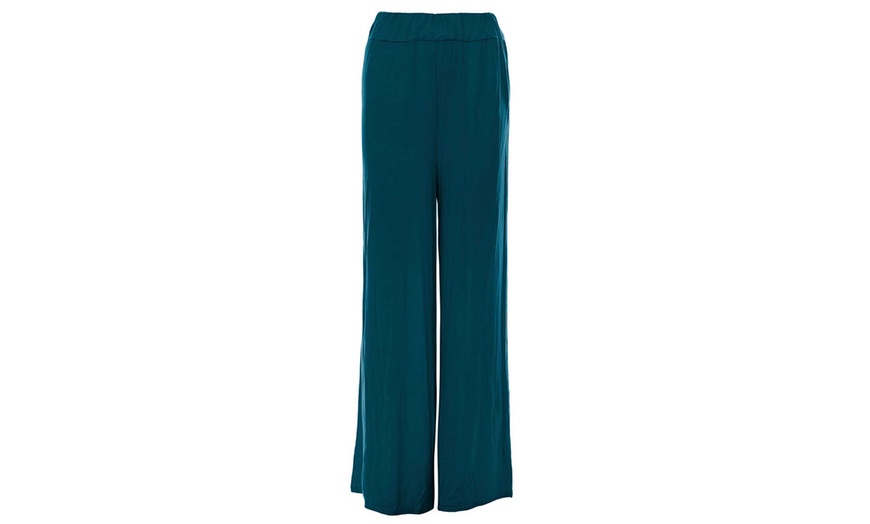 Image 10: Wide Leg Jersey Trousers