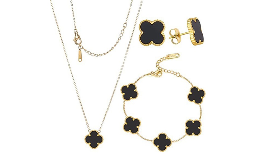 Image 3: Four-Leaf Clover Themed Jewellery Set 