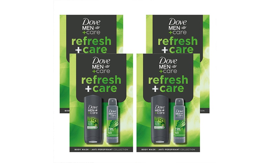 Image 7: One, Two, Three or Four Dove Men+Care Refresh+Care Duo Gift Set