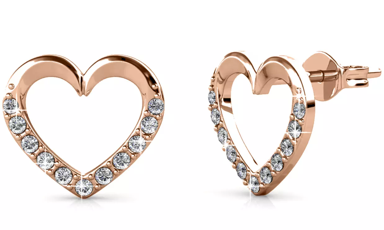 1, 2 of 3 paar oorbellen in hart-vorm