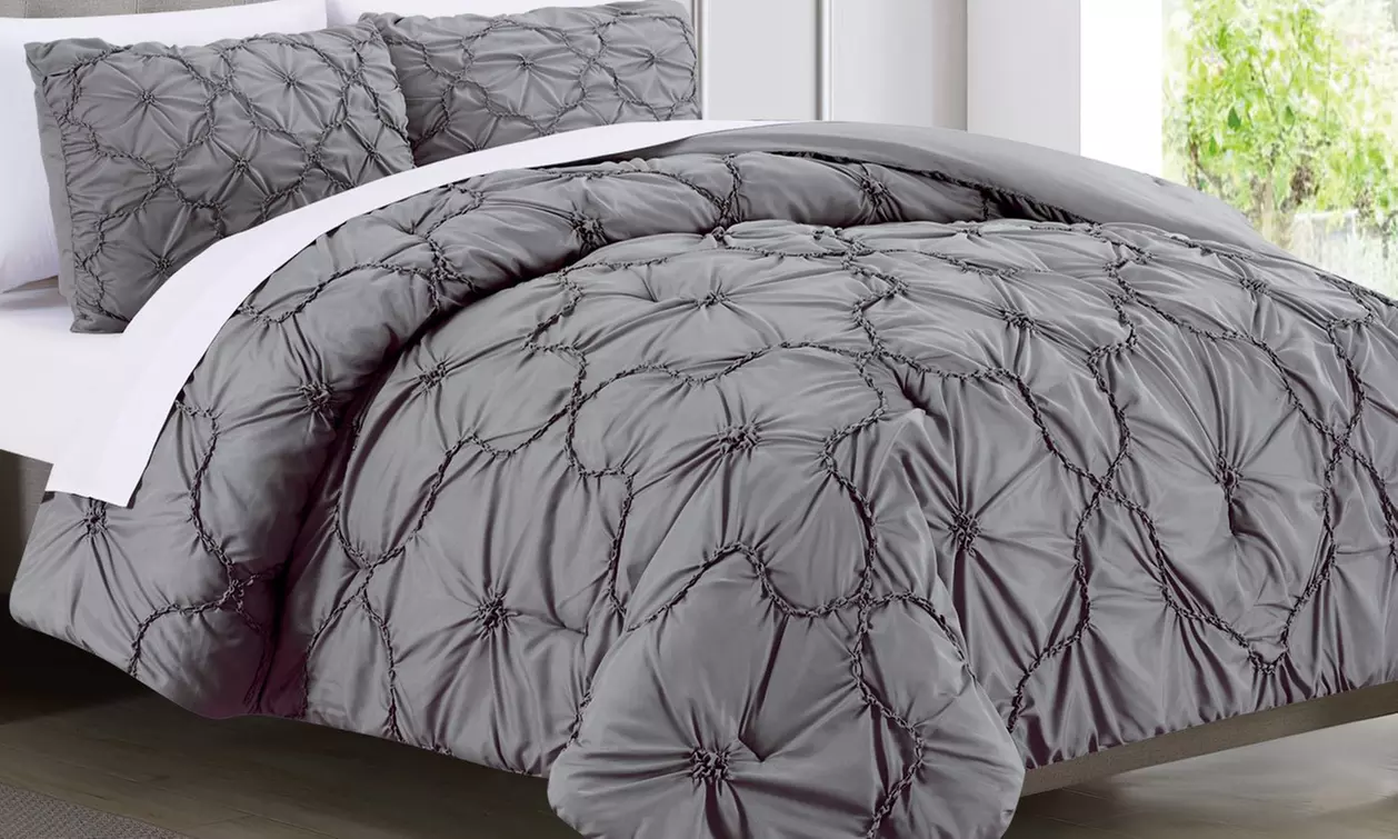 Home & Main Victorian Trellis Pintuck Comforter Sets (2- or 3-Piece) - Second Medium