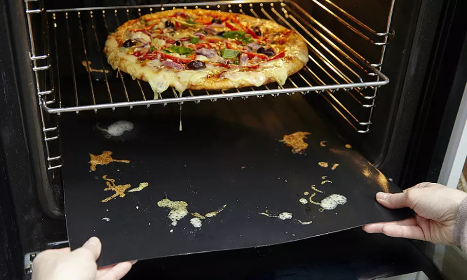 2, 4, 6 oder 8 teflonbeschichtete Antihaft-Backofen-Schutzmatten, spülmaschinenfest und PFOA-frei - Primary Image