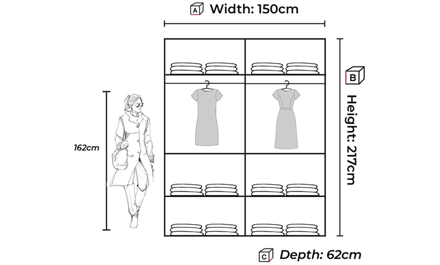 Image 14: Free-Standing Sliding Door Wardrobe