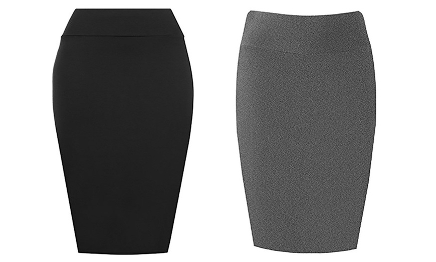 Image 10: Jersey Pencil Skirt