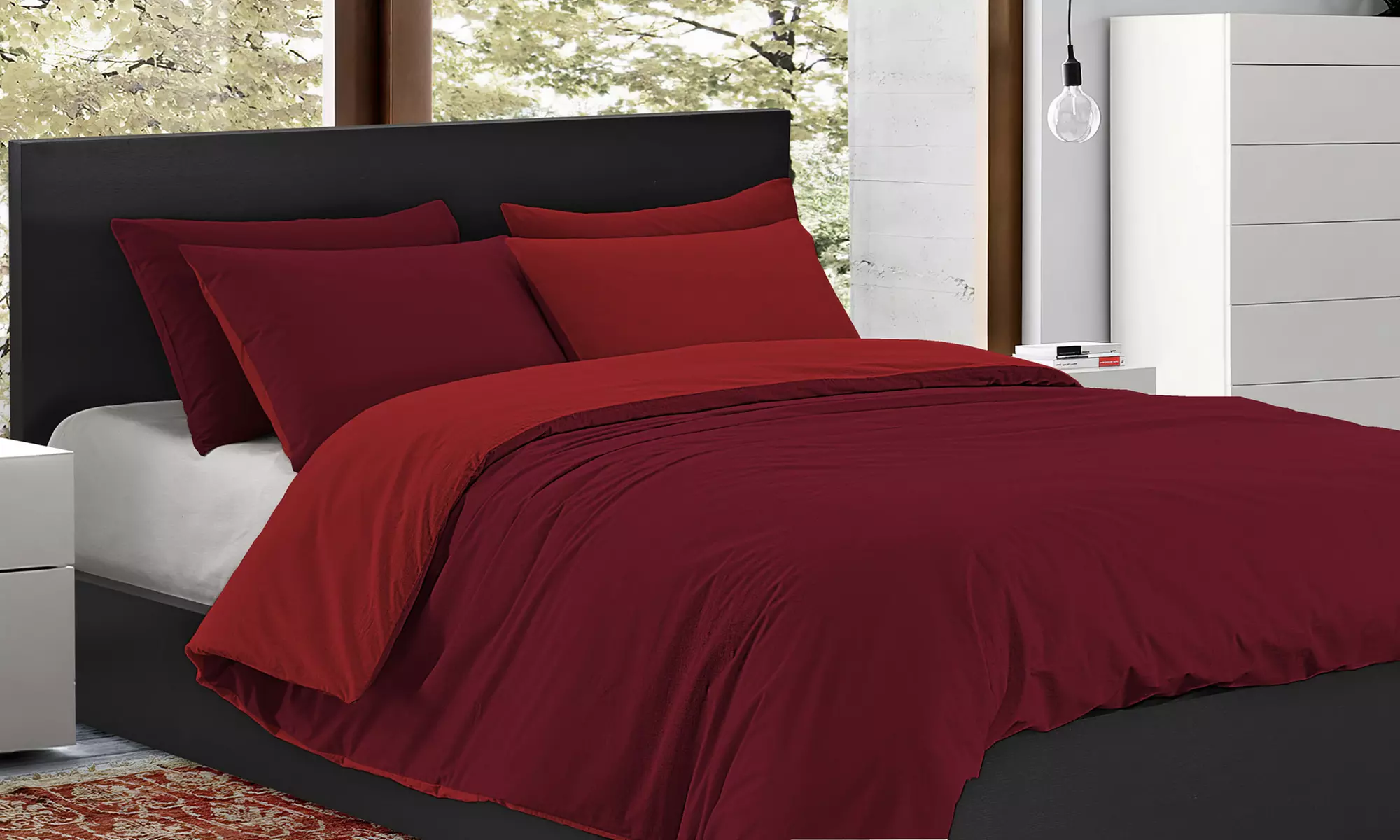 Copripiumino bicolore matrimoniale