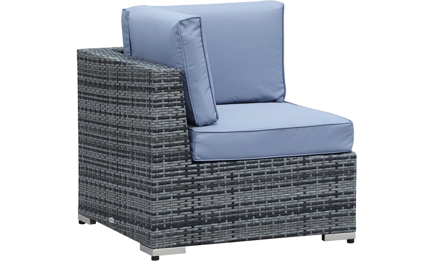 Outsunny Eight Piece Rattan Effect Set Groupon