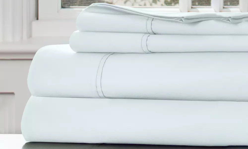 1,000 Thread-Count Egyptian Cotton-Rich Lavish Home Sheet Set - Second Medium