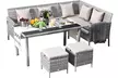 Outsunny Five-Piece Rattan-Effect Dining Set - Image 3