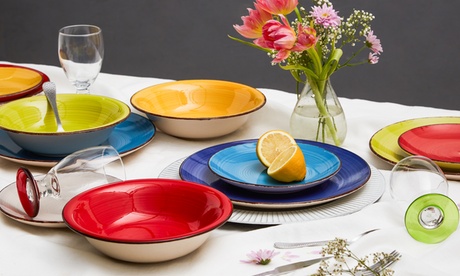 Servizio da 18 piatti Tirreno Casa Collection multicolor in porcellana fine