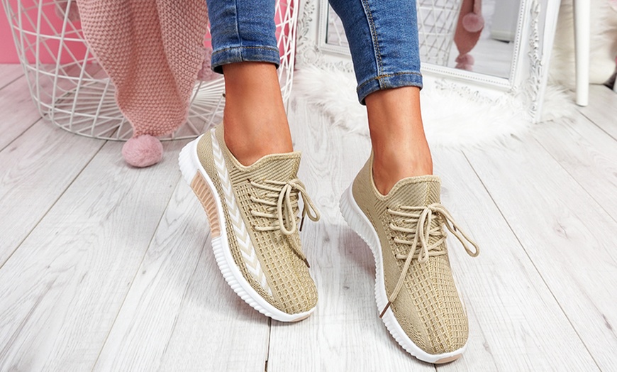 Image 8: Lace-Up Chunky Sole Trainers