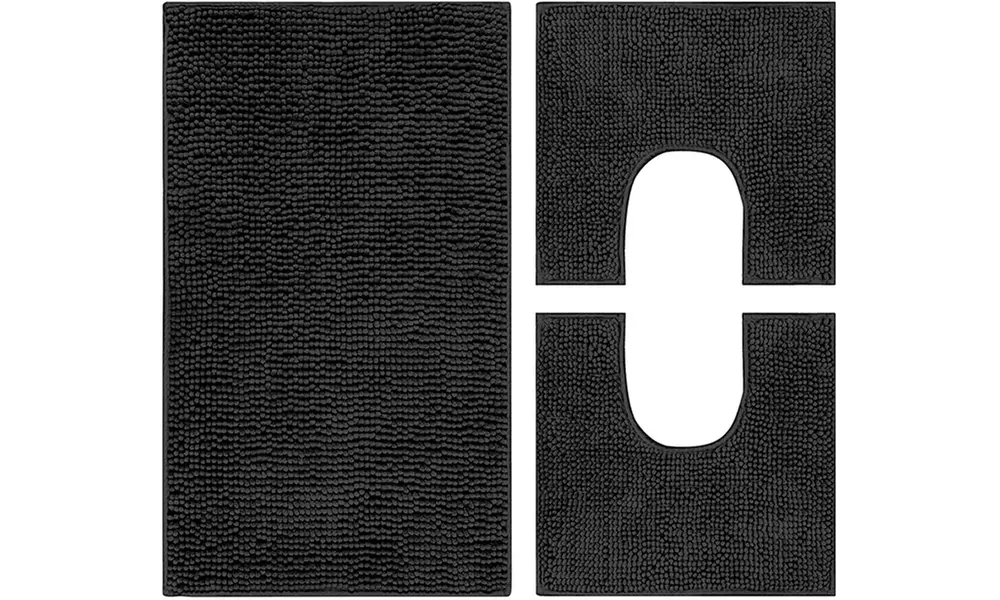 Set 3 pezzi tappeto da bagno