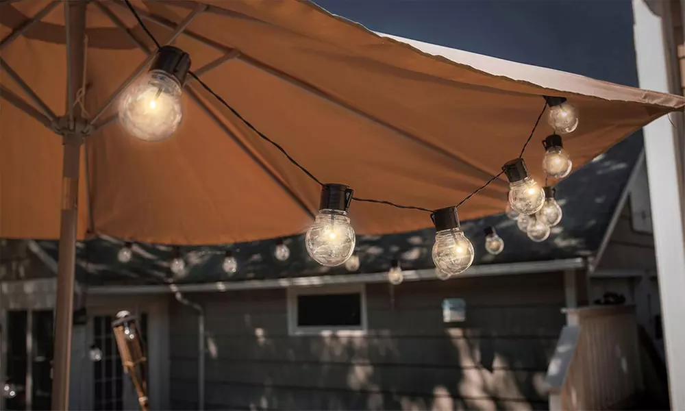 Up to Four Sets of Globrite Solar-Powered Retro-Style Bulb String Lights - Image 4