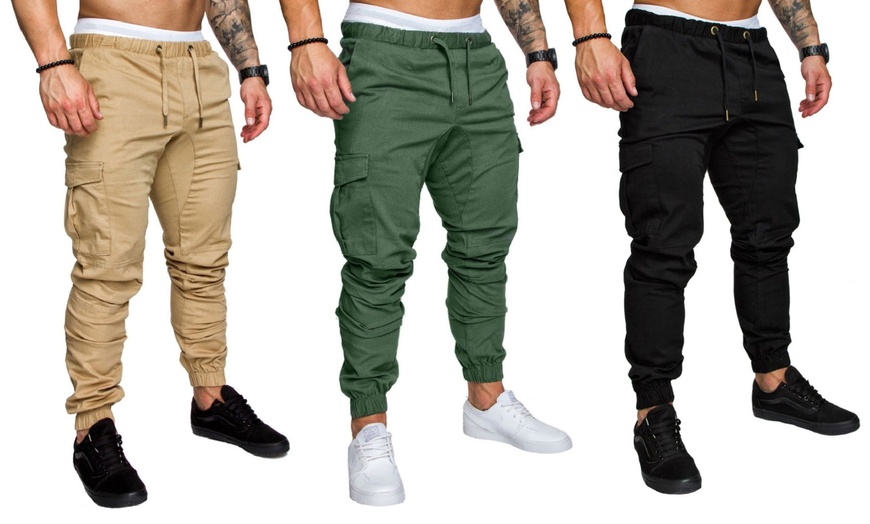 Image 1: Men's Cargo Trousers
