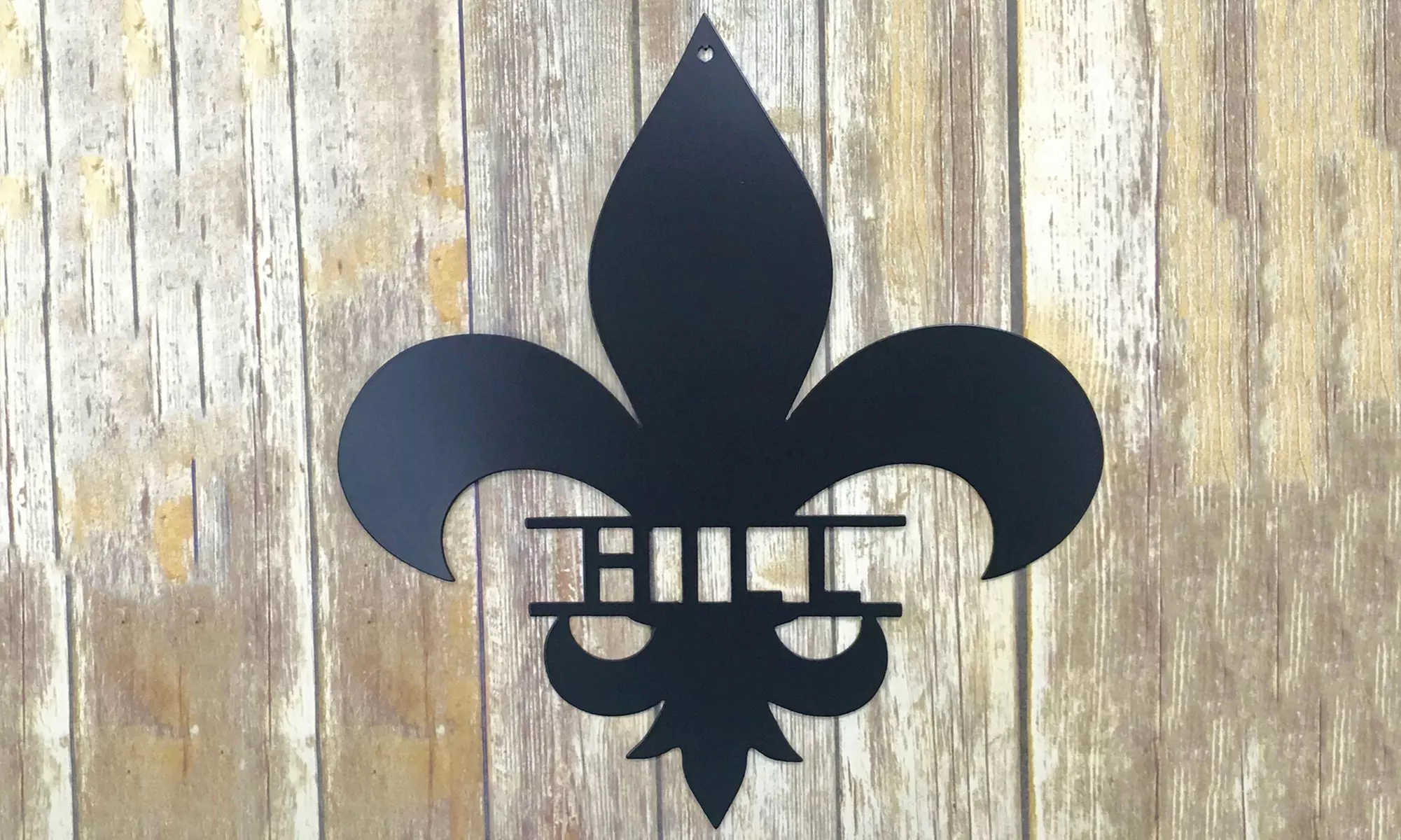 Personalized Family Name Fleur-de-Lis Metal Sign (Up to 62% Off) - Second Medium