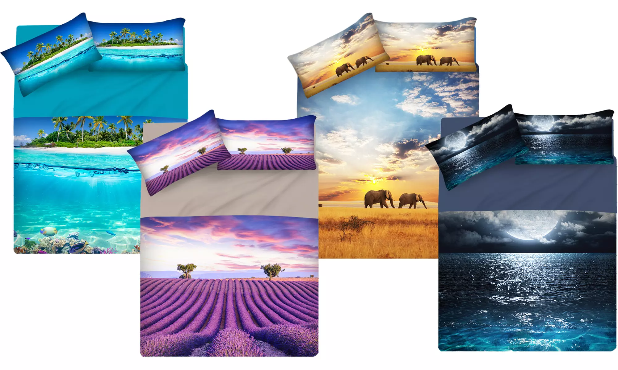 Lenzuola copriletto fantasie estive 100% cotone