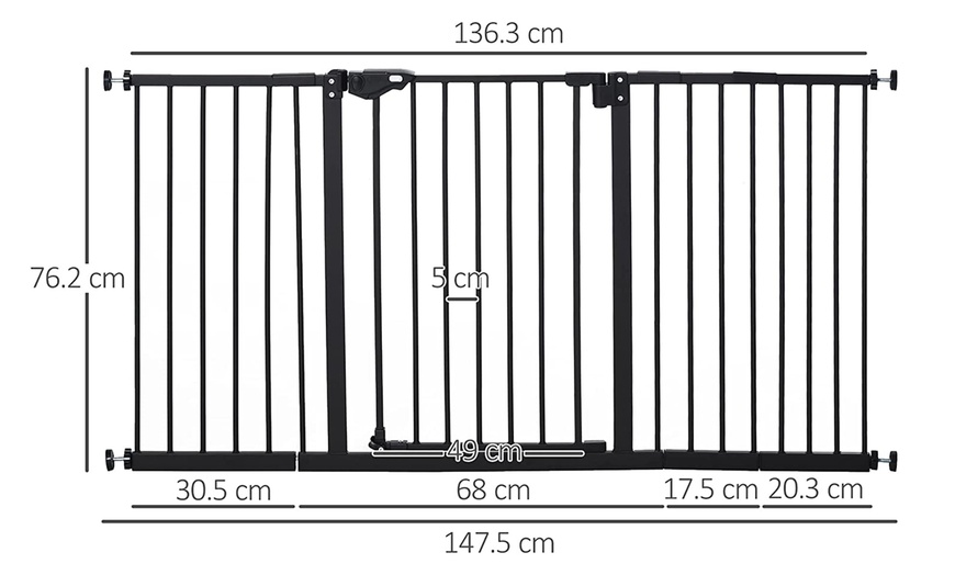 Image 5: Pawhut Dog Pressure Barrier Gate