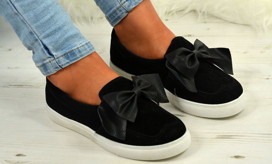 Image 1: Women's Bow Sneakers