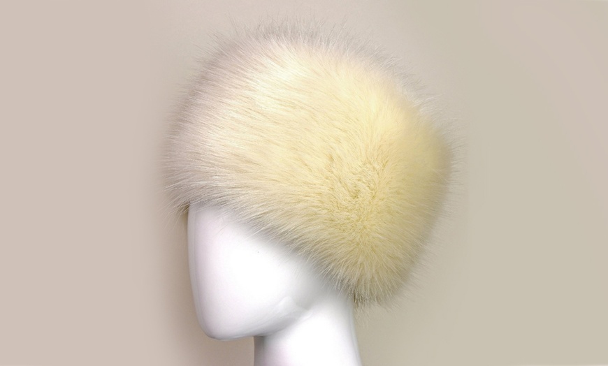 Image 2: Faux Fur Cossack Hat