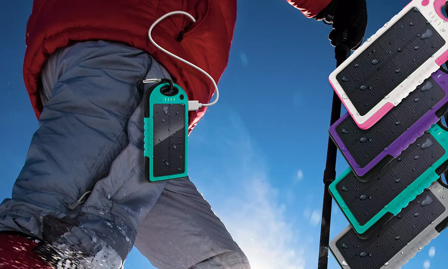 Aduro PowerUp Solar 6,000mAh Dual-USB Backup Battery - Primary Image