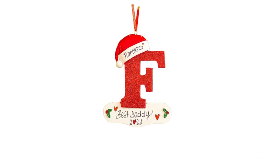 Image 8: Alphabet Initial Christmas Tree Letter Decoration
