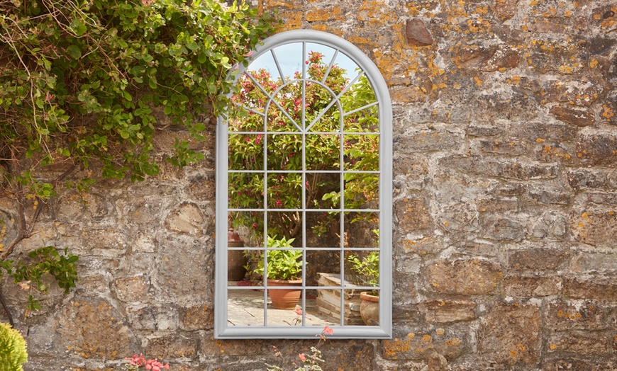 Image 3: Decorative Outdoor Garden Mirror