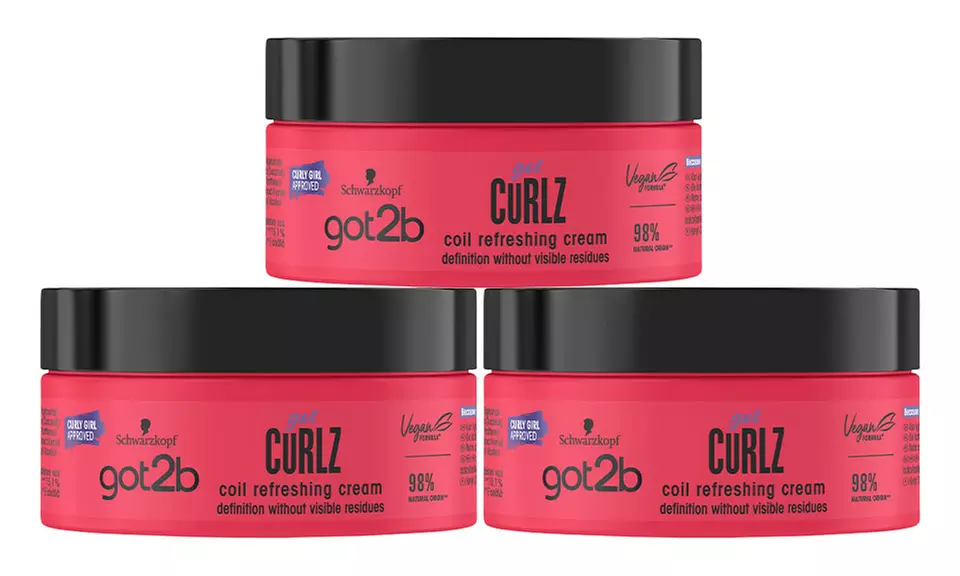 Up to Three Schwarzkopf Got2b Got Curlz Coil Refreshing Cream 200ml - Image 4