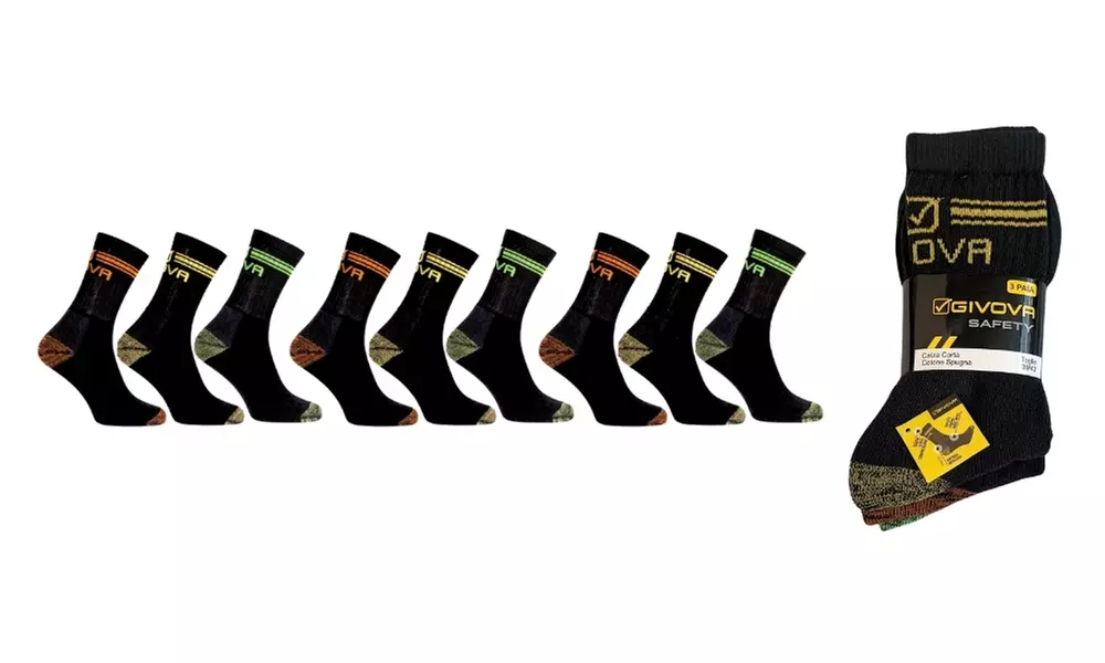 6 o 9 calze protettive da lavoro Givova
