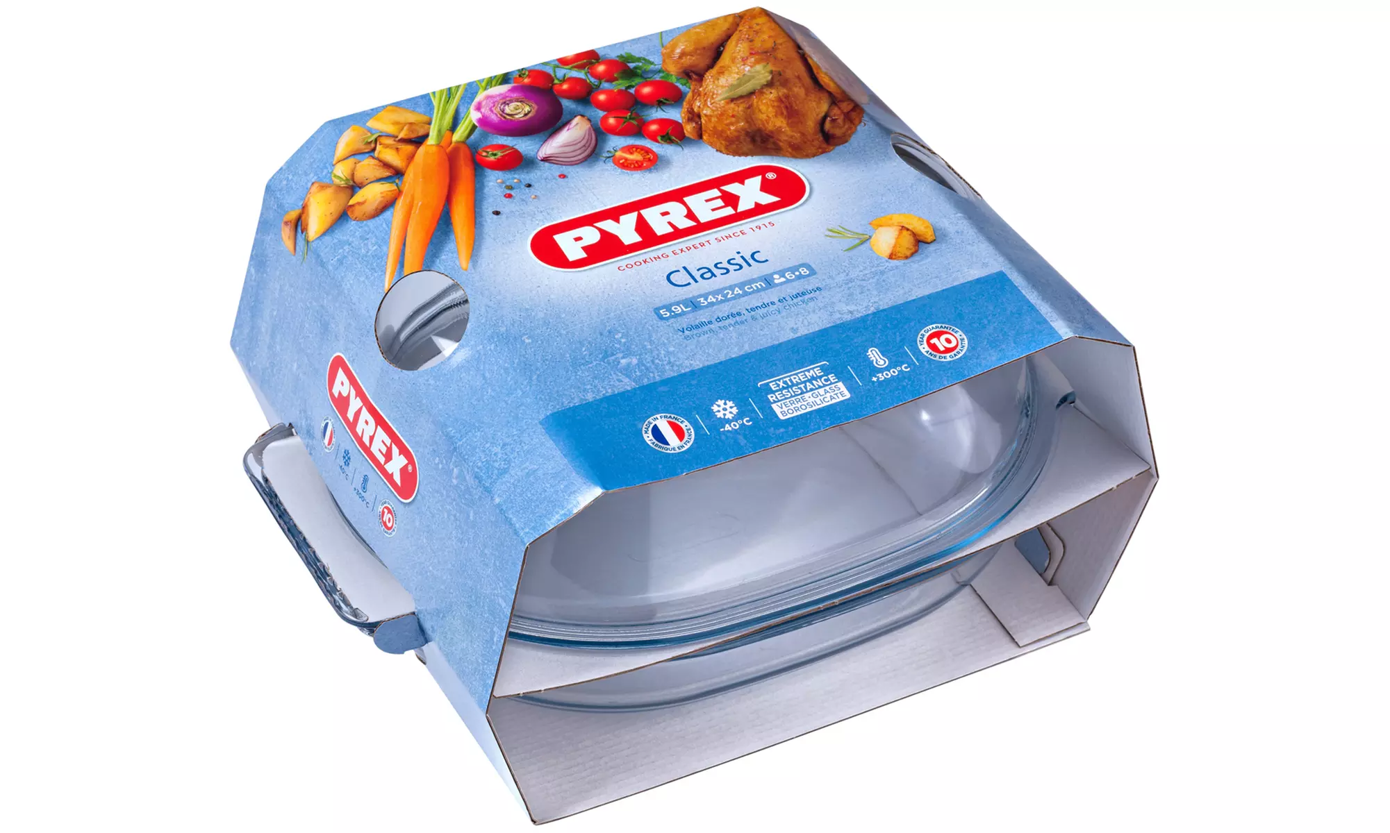 One or Two Pyrex Chicken Roasters wit Glass Lid - Second Medium