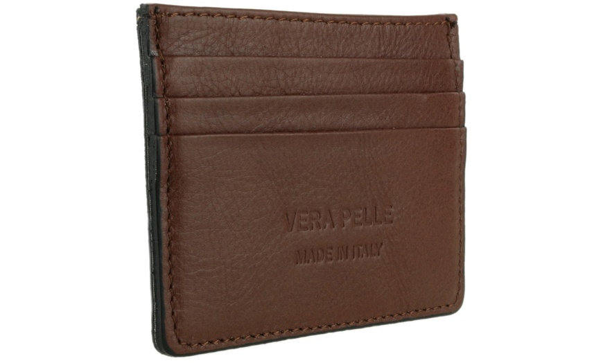 Image 29: Men's Genuine Leather Card Holder