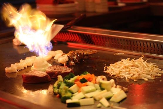 Fuji Mountain offers Hibachi dining adventure with dine-in or takeout options, available Monday-Thursday, up to 20% off - Primary Image