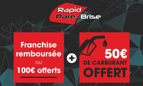 Changement de pare-brise, franchise de 100 € et 50 € de carburant à 5 € chez Rapid Pare-Brise - Bordeaux Sud