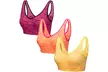 Blu Apparel Three and Nine Pack Marl Comfort Seamless Bras - Second Medium