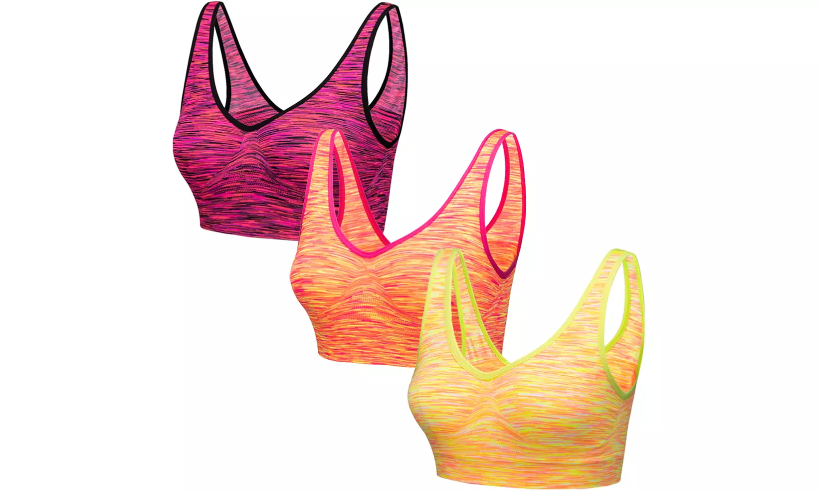 Blu Apparel Three and Nine Pack Marl Comfort Seamless Bras