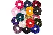 Brilliant Soft Velvet Elastic Hair Ties Scrunchies - 18 Pack - Second Medium