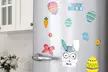 1 of 2 sets van 120 raamstickers voor Pasen met paashaasjes, paaseieren en bloemen - Image 3