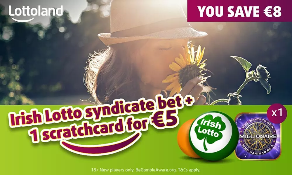 5€ for 420 Irish Lotto Syndicate Bets and 1 Scratchcard from Lottoland - Primary Image